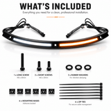 Eagle Lights HALOS LED Windshield Trim – Black | Fits Harley-Davidson® Touring Models (2014–2025)