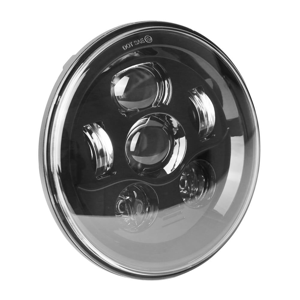 Eagle Lights 7" LED Headlight Kit for Harley Davidson and Indian Motorcycles - Generation III / Black