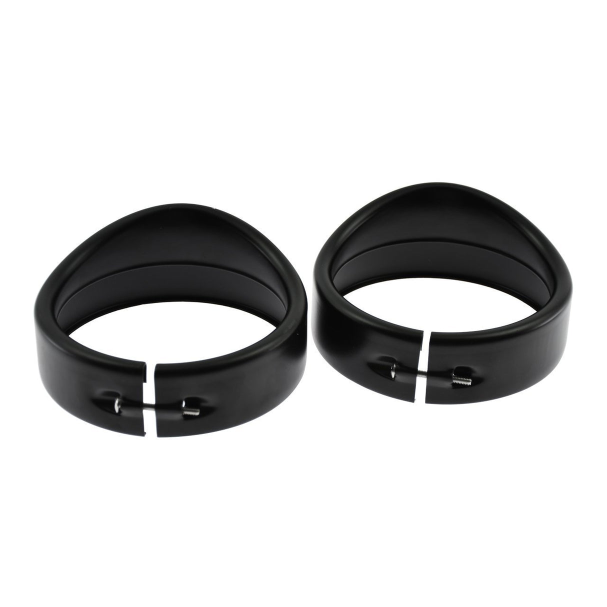 Frenched Rings - Eagle Lights Motorcycle 4.5" 4 1/2 LED Auxiliary Light Visor Style Passing Lamp Trim Ring For Harley