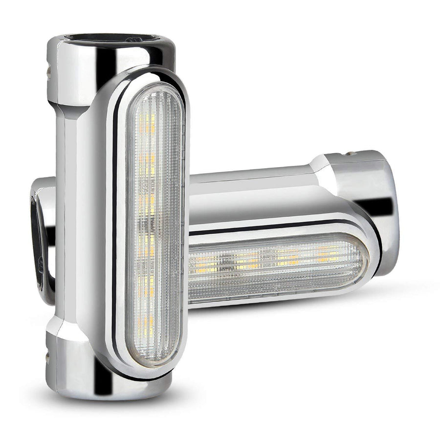 White DRL Motorcycle Headlights