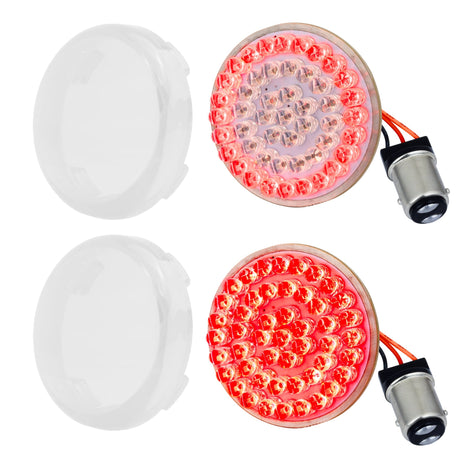 Eagle Lights 2" Rear LED Turn Signals, Running and Brake Lights for Harley-Davidson® Motorcycles- Generation I / 1157 Base / Red