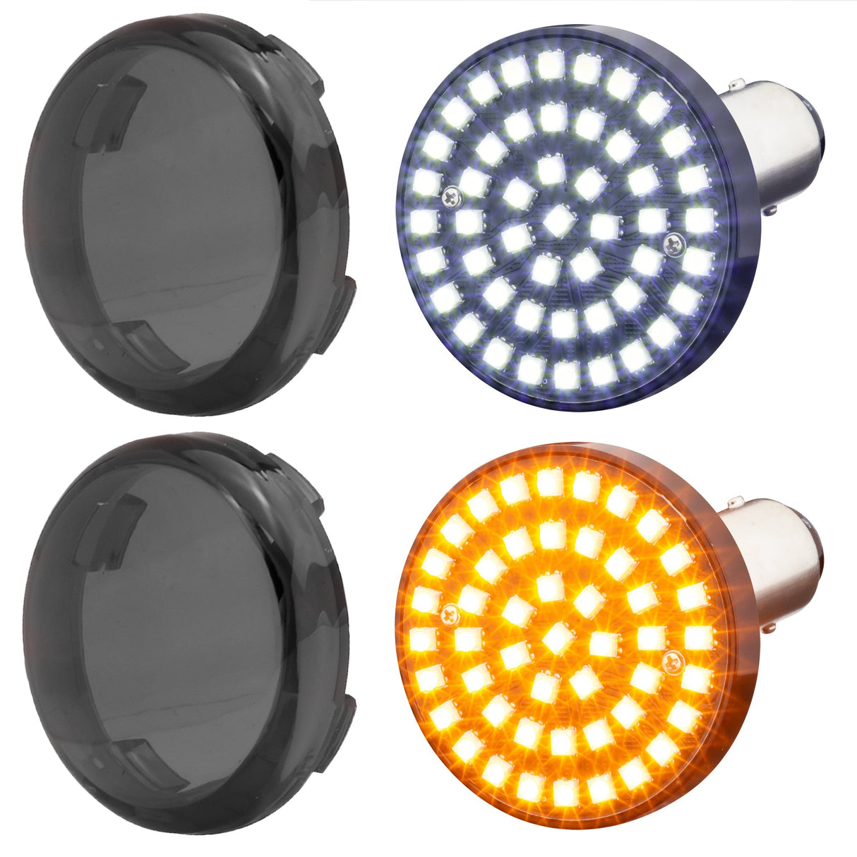 Eagle Lights SUNBURST 2" Front LED Turn Signals For Harley Davidson and Yamaha Models