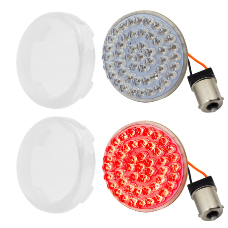 Eagle Lights 2" Rear LED Turn Signals for Harley-Davidson® Motorcycles- Generation I / 1156 Base / Red