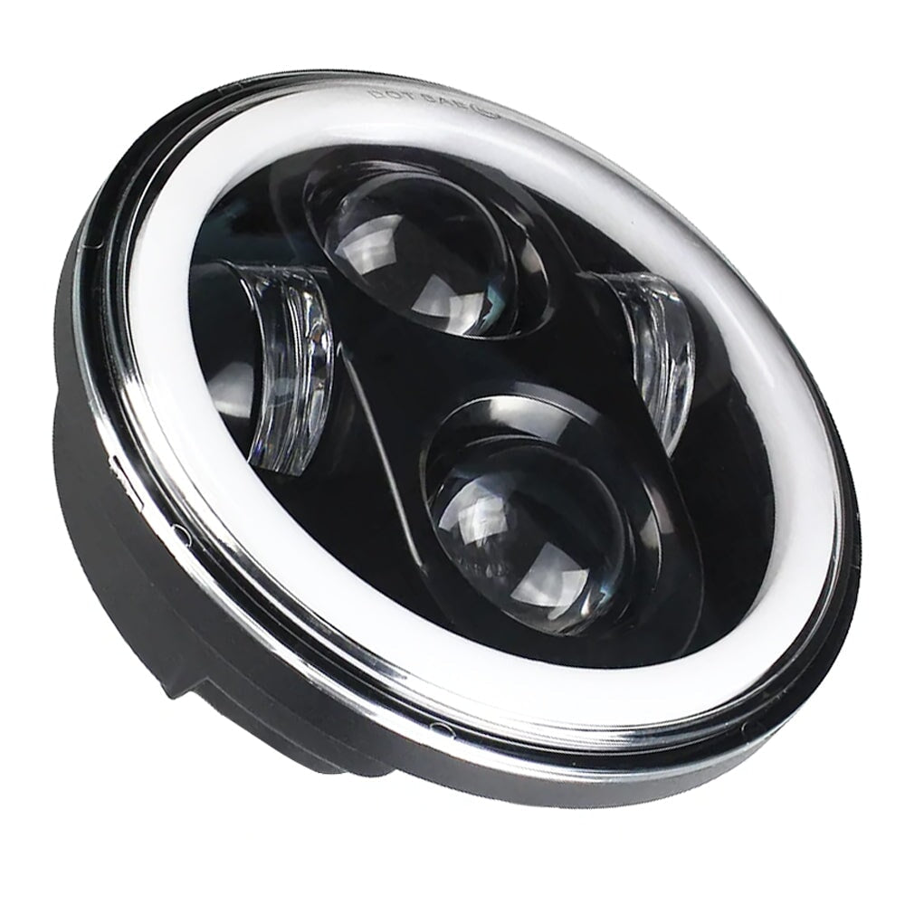 Eagle Lights 5 3/4" LED Headlight Kit with Halo Ring for Harley Davidson and Indian Motorcycles - Generation II