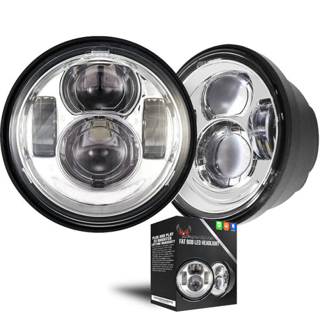Eagle Lights Dual LED Headlight Kit for 2008 - 2017 Harley-Davidson® Fat Bob Models