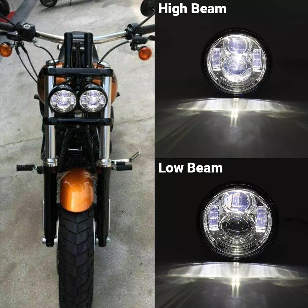 Eagle Lights Dual LED Headlight Kit for 2008 - 2017 Harley Davidson Fat Bob Models