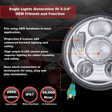 5 ¾” LED Headlights - Eagle Lights 5 3/4" 8900 Series Generation III LED Projection Headlight*