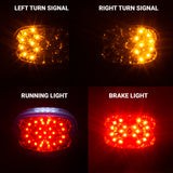 Eagle Lights Squareback LED Replacement Softtail / Touring / Sportster / Dyna Tail Light with Built In LED Turn Signals