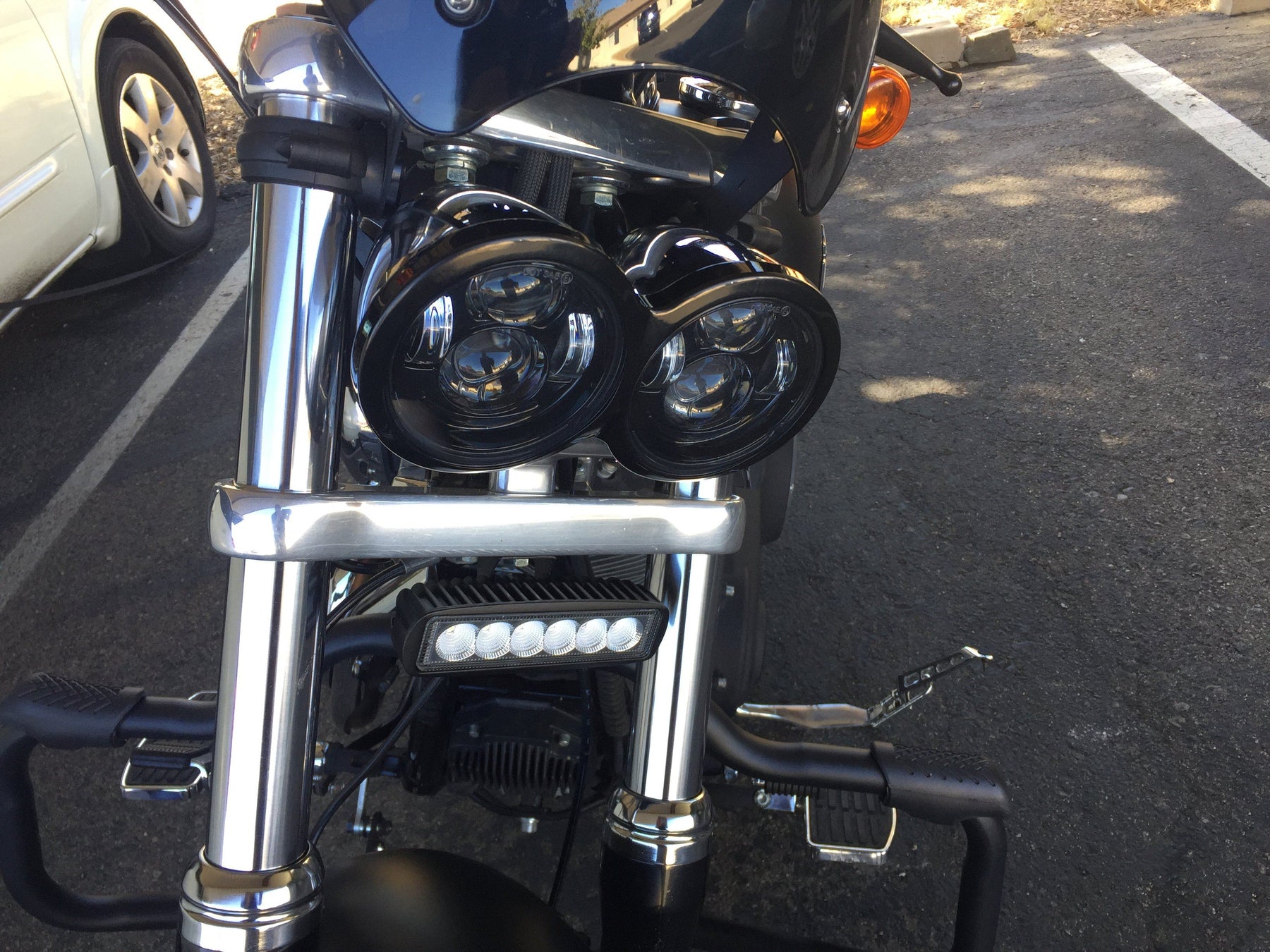 Motorcycle 6led bar headlight motor light motor led