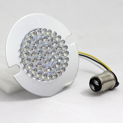 3 ¼” LED Turn Signal Kit - Eagle Lights  3 1/4" Flat Style LED Front (2 X 1157) And Rear Red(2 X 1156) Turn Signals For Harleys