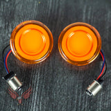 Eagle Lights HALOS 2" Front LED Turn Signals for Harley Davidson Motorcycles with Amber Running Light