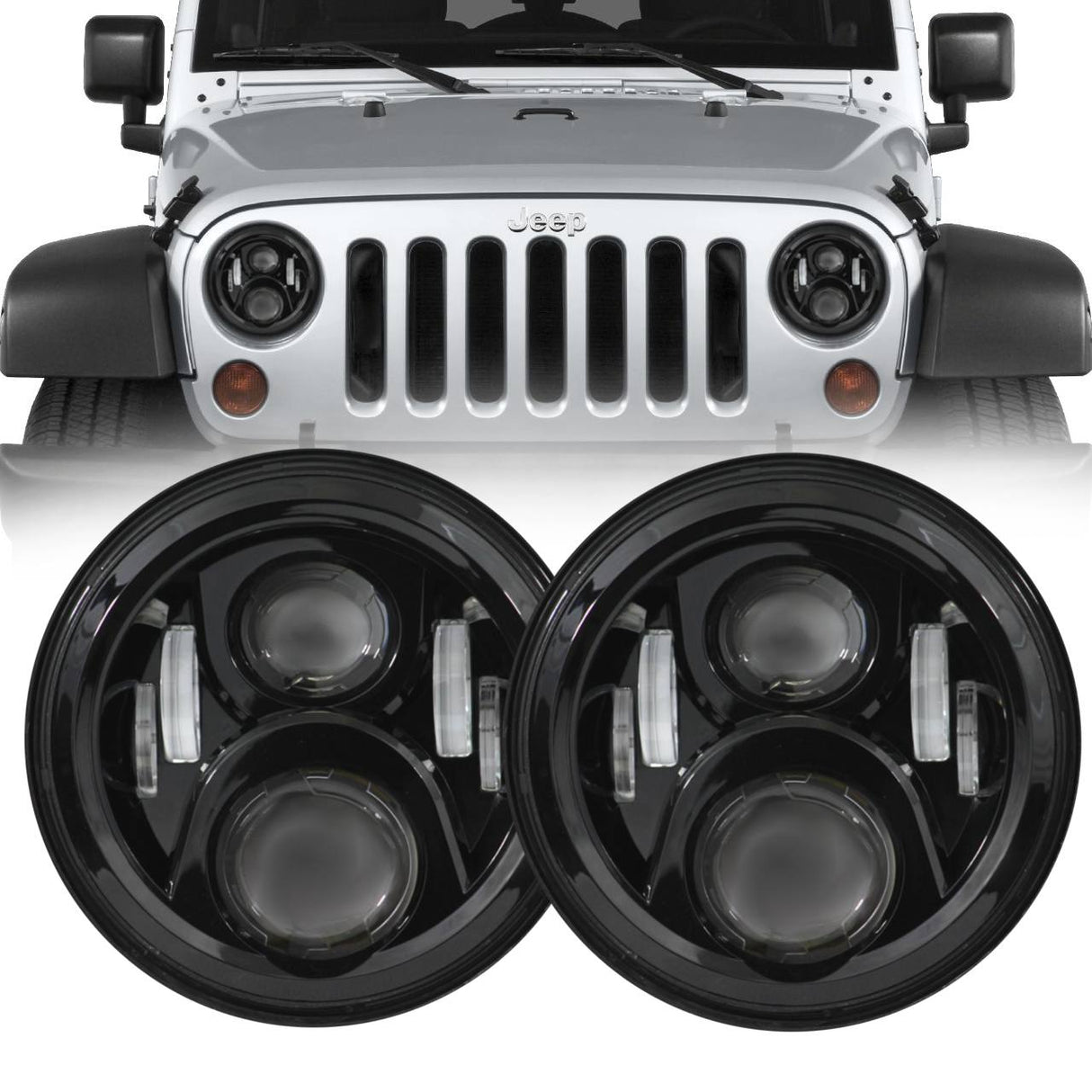 Eagle Lights 8700BG2 Generation 2 Headlight for Jeep Wrangler / Hummer - Double Pack