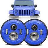 Jeep Colored LED Headlights - Comes with two Headlights and Anti-Flicker Harnesses