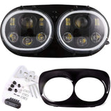 Road Glide LED Headlights - Eagle Lights Road Glide 1998 - 2013 LED Headlight W/Full Halo Ring- Harley Davidson*