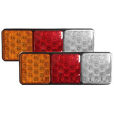 Rubbolite - Eagle Lights 8002 LED Module - Generation II Rubbolite Universal Rear Lamp Replacement 12V / 24V 4" X 4" Lenses- Left / Right - Double Pack