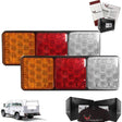 Rubbolite - Eagle Lights 8002 LED Module - Generation II Rubbolite Universal Rear Lamp Replacement 12V / 24V 4" X 4" Lenses- Left / Right - Double Pack