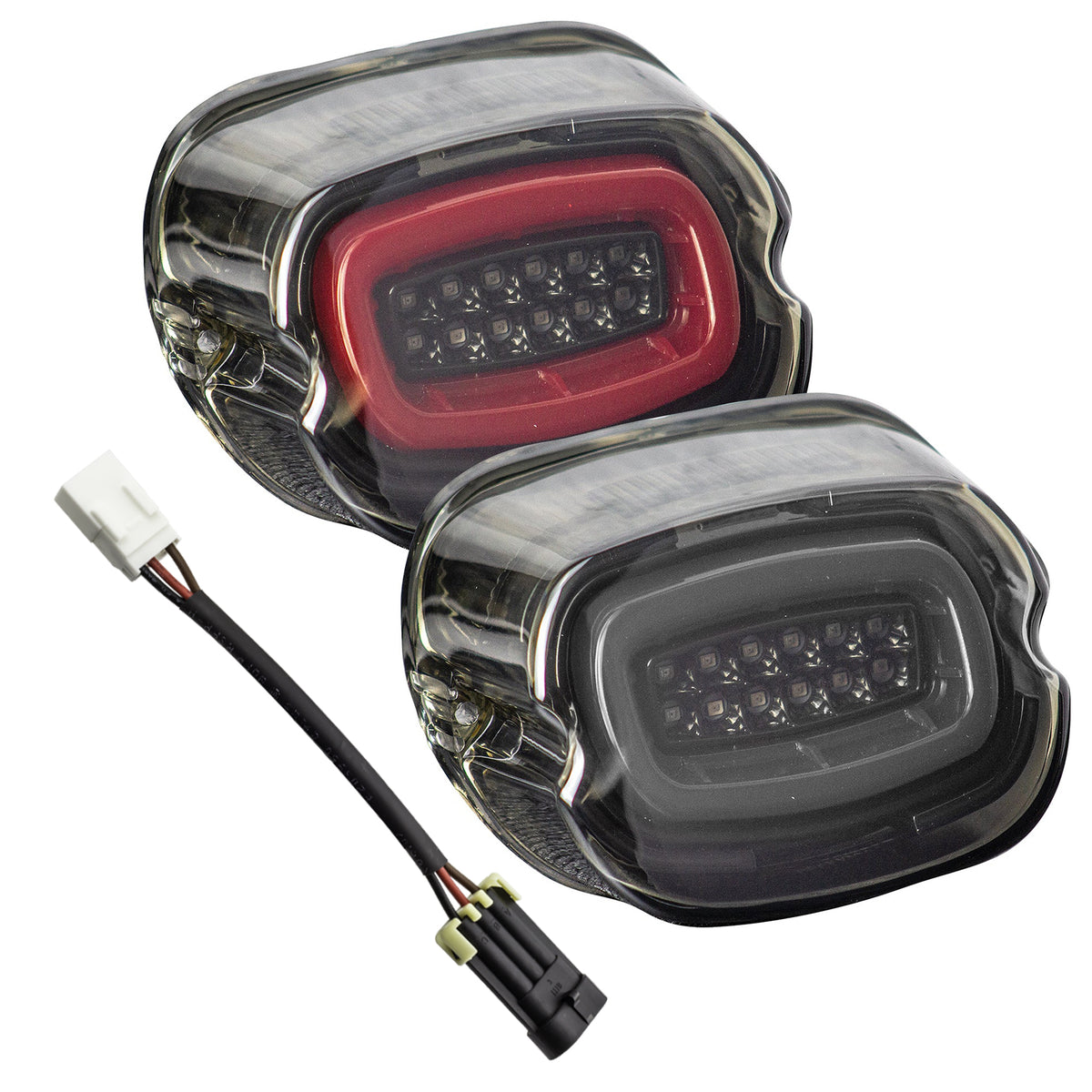 Eagle Lights HALOS Layback LED Tail Light with Turn Signals for Harley