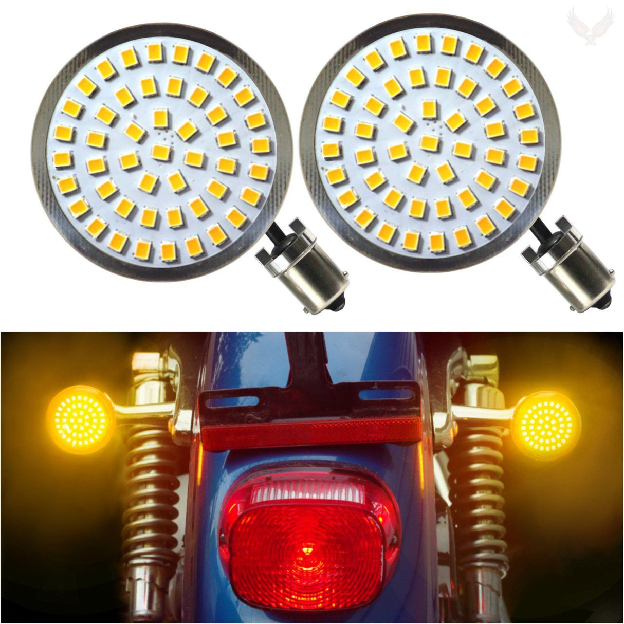 2” LED Turn Signal Kits - Eagle Lights LED Generation II Turn Signals (Front (1157) And Rear (1156) LED Turn Signal Kit