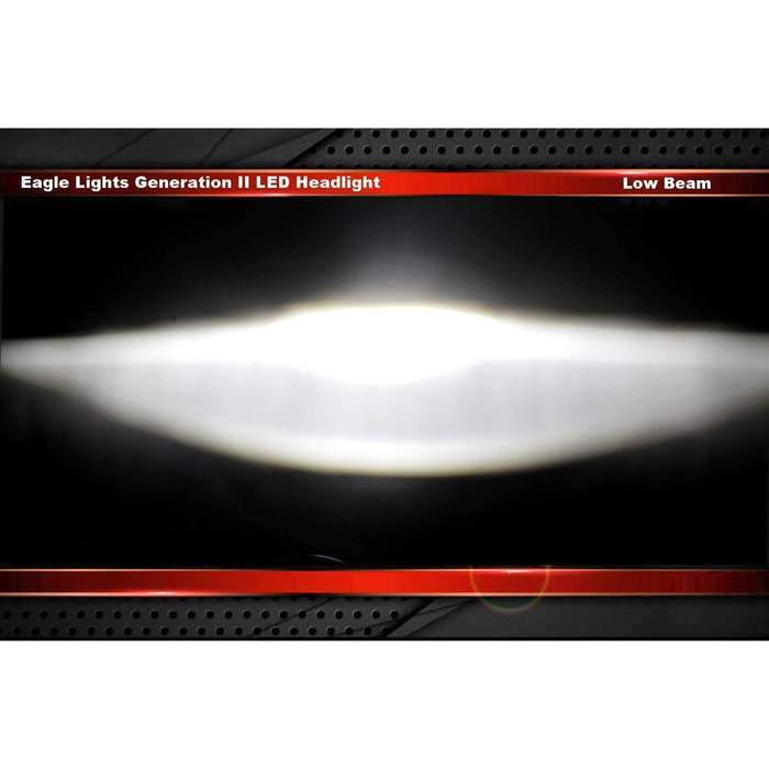 Eagle Lights 7" LED Headlight and 4.5" LED Passing Light Kit for Harley and Indians - Generation II / Black