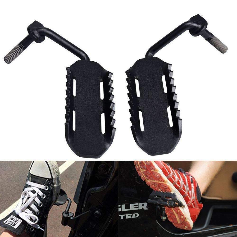 Eagle Lights Black Steel Foot Pegs for 2007-2018 Jeep Wrangler