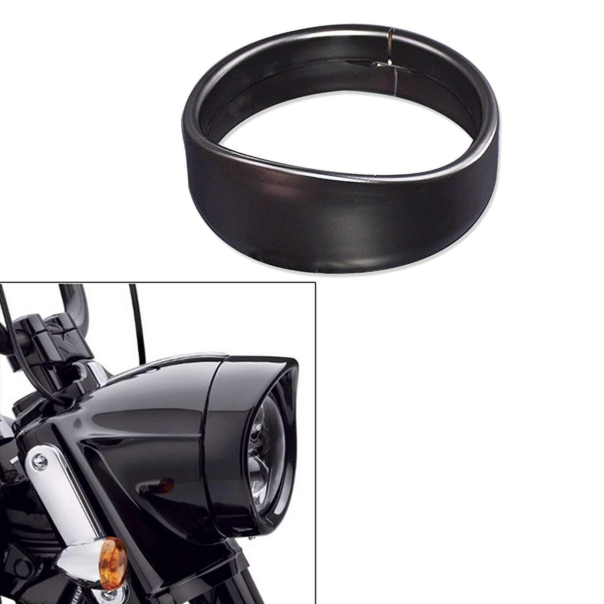 Frenched Rings - Eagle Lights Headlight 5 3/4" French Ring For Harley Davidson