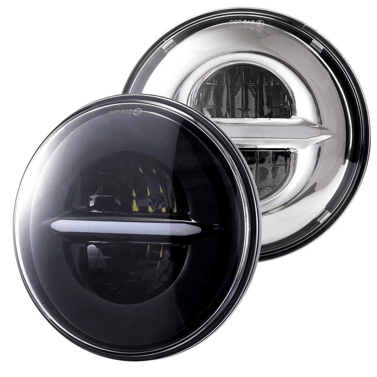 Eagle Lights Infinity Beam Series 7" Round LED Headlight for Harley Davidson and Indian Motorcycles