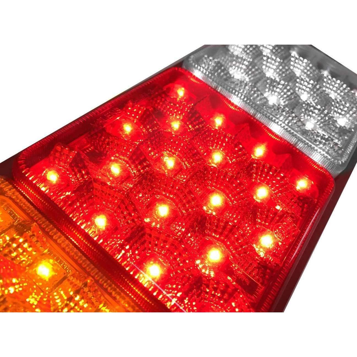 Rubbolite - Eagle Lights 8002 LED Module - Generation II Rubbolite Universal Rear Lamp Replacement 12V / 24V 4" X 4" Lenses- Left / Right - Double Pack